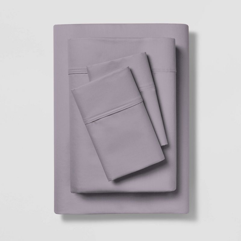 Color Sense Percale Weave Cool & Crisp Cotton Rich Sheet Set, 1 of 7