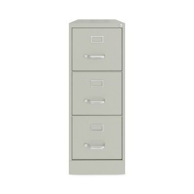 Alera Three-Drawer Economy Vertical File, Letter-Size File Drawers, 15" x 22" x 40.19", Light Gray