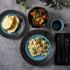 Gibson Elite Dragonstone 16 Piece Stoneware Reactive Glaze Dinnerware Set in Aqua - image 3 of 4