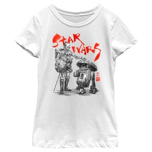 Girl's Star Wars: Visions Anime Droids T-Shirt - 1 of 4