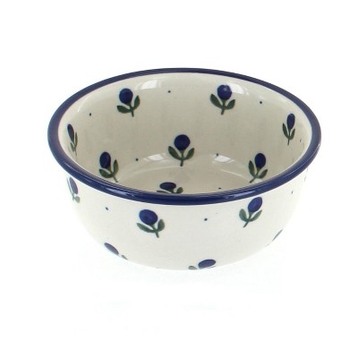 Blue Rose Polish Pottery Blueberry Small Bowl