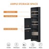 Whisen Tall Bathroom Corner Cabinet, Freestanding Storage Cabinet with Doors and Adjustable Shelves - 4 of 4