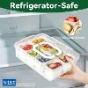 Acoinel Divided Serving Tray with Lid and Handles 8 Compartments Snack Box Container Charcuterie Organizer - 3 of 4