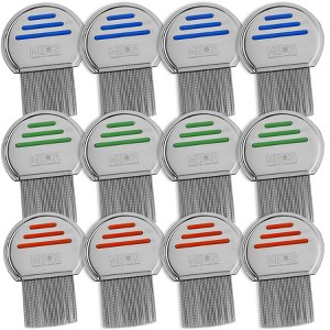 MEDca Stainless Steel Lice Comb – 12-Pack Professional Lice & Nit Removal Combs for Kids & Adults - 1 of 4