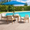 Alaterre Furniture 6pc Outdoor Patio Dining Set, Okemo Table with 10' Rectangular Umbrella - 2 of 4