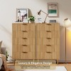 coucheta 5 Drawer Dresser for Bedroom, 48 in Tall Modern Chest of Drawers with Deep Drawers and Wide Top, Fluted Wooden Dresser Organizer - 4 of 4