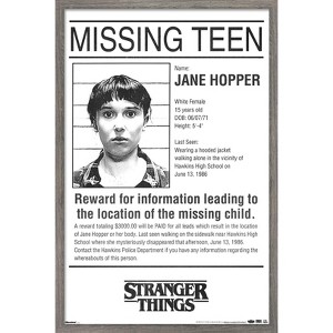 Trends International Netflix Stranger Things: Season 5 - Missing Teen One Sheet Framed Wall Poster Prints - 1 of 4