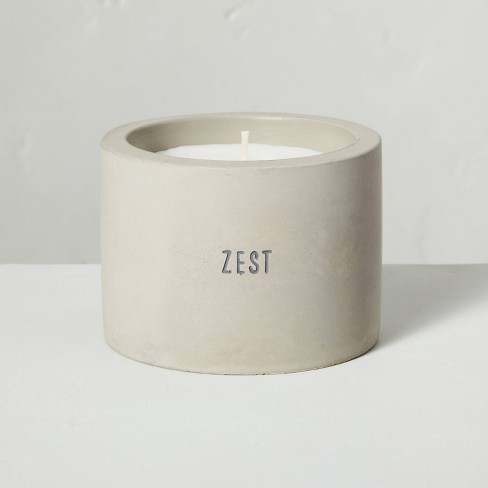Mini Cement Zest Soy Blend Jar Candle Gray 5oz - Hearth & Hand™ with Magnolia - image 1 of 3