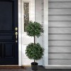 National Tree Company 46" Boxwood Double Ball Topiary in Nursery Pot Artificial Tree: Faux Polyethylene, Freestanding - 2 of 3