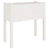 vidaXL Garden Planters 2 pcs White 39.4"x19.7"x19.7" Solid Wood Pine - 2 of 4