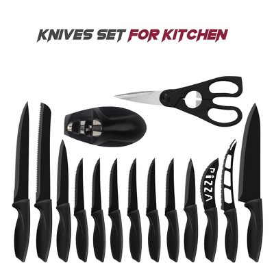 Lux Decor Kitchen Knife Set Ultra Sharp Stainless Steel Kitchen Cutlery Knives with Anti Slip Handles