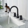 WOWOW 8 in. Widespread Double Handle Bathroom Faucet with Pop-up Drain Kit - 2 of 4