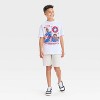 Boys' Marvel Captain America Short Sleeve Graphic T-Shirt - White - 4 of 4