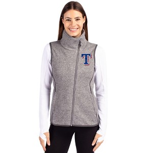 Texas Rangers Cutter & Buck Mainsail Sweater Knit Womens Asymmetrical Vest - 1 of 1
