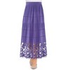 Collections Etc Lace Border Tiered Details Elasticized Waist Skirt - 3 of 4