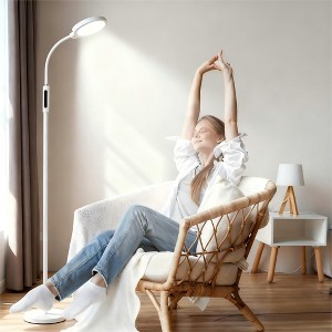 Morfone LED Full-Spectrum Happy Therapy Lamp. 10 adjustable brightness non-UV sunlight lamps, retractable floor-mounted phototherapy lamp. - 1 of 4