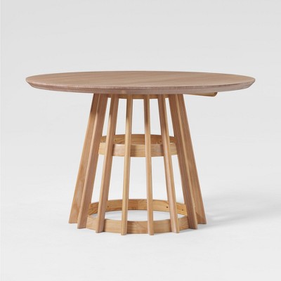 Saracina Home 48" Round Slatted Base Dining Table