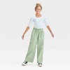 Girls' Twill Wide Leg Cargo Pants - art class™ - image 3 of 3