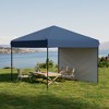 Folding Tent 210D Oxford Cloth, Silver-Coated Fabric, Portable Pop Up Canopy, Mesh Windows, Ventilated with Zipper and Velcro Design - 4 of 4