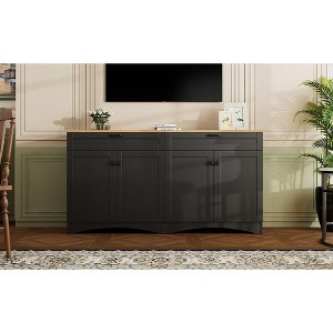 PAGED TV Stand for 85 Inch TV, Luxury Minimalism TV Console Table with Cabinets and Drawers for Living Room, Bedroom - 1 of 4