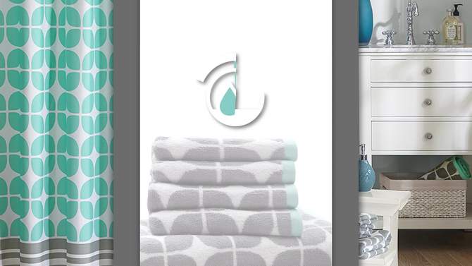 6pc Cotton Jacquard Bath Towel Set, 2 of 6, play video