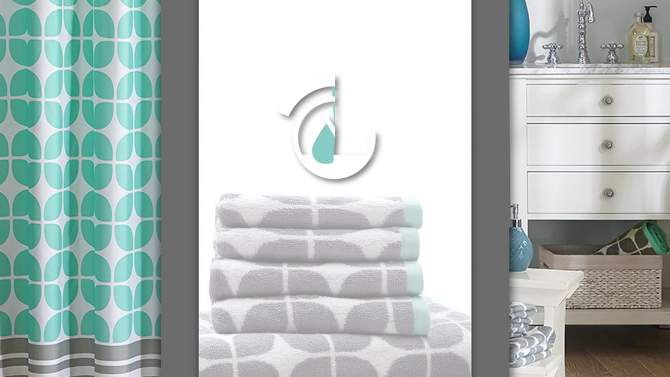 6pc Cotton Jacquard Bath Towel Set, 2 of 6, play video