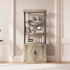 Bookshelf Modern Bookcase with Drawers Storage Rack Shelf Tall Standing Bookshelves Metal Frame Large Display Racks for Bedroom, Living Room - 3 of 4