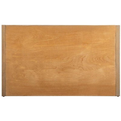 Percy Transitional 34'' Beige Linen and Rustic Oak Storage Bench