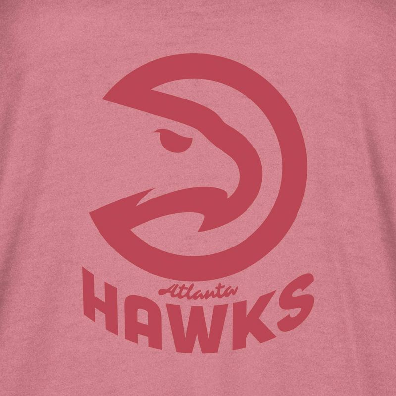NBA Atlanta Hawks Women&#39;s Short Sleeve Vintage Logo Tonal Crew T-Shirt, 4 of 5