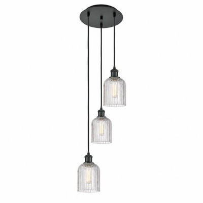 Bridal Veil - 3 Light Cord Hung Multi Pendant In Industrial Style-27.75 Inches Tall and 11.5 Inches Wide