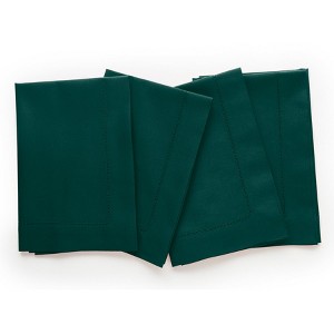 Solino Home Cotton and Linen Hemstitch Dinner Napkins - 1 of 4