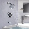 PROOX Single-Handle 6-Spray Tub and Shower Faucet in Chrome (Valve Included) - 3 of 4
