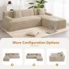110" Cloud Modular L-Shaped Sectional Sofa with Two Pillows, Ultra-Soft Faux Rabbit Fur Upholstery, Free-Combined - 2 of 4