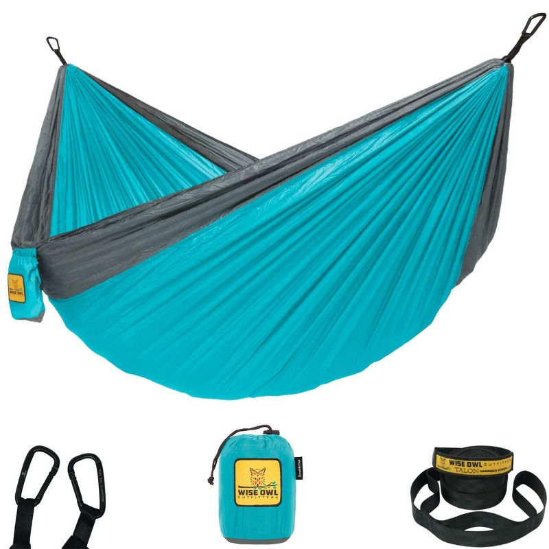 Wise Owl Outfitters Indoor/Outdoor Camping Hammock with Tree Straps for Travel, Hiking & Backpacking, 1 of 7