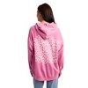 Hello Kitty & Bows Line Art Women's Pink Mineral Wash Long Sleeve Fleece Hooded Sweatshirt - 4 of 4