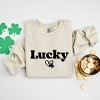 Simply Sage Market Women's Graphic Sweatshirt Lucky With Heart And Clover - 3 of 4