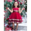 Season of Sparkle Red Tiered Holiday Dress Mia Belle Girls - 2 of 4