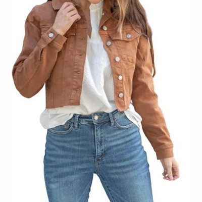 Women's Gart Dyed Grinding Denim Jacket - Judy Blue