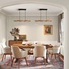 Rennnsan Teralin 31"-47" W 6-8 -Light Wood LED Mid-Century Linear Kitchen Island Pendant in Black - 4 of 4