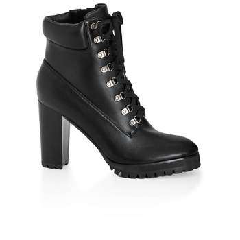 Women's Wide Fit Watson Ankle Boot - Black | CITY CHIC