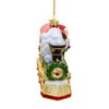Kurt Adler 6-Inch Bellissimo Glass Santa with Train Ornament - 2 of 4