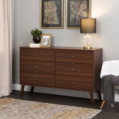 Simple Cut Out Handles 6 Drawer Dresser Riviera - Saracina Home : Target