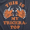 Mens This Is My Tricera Top T Shirt Funny Dinosaur Triceratops Joke Tee For Guys - Crazy Dog Men's T Shirt - 2 of 4