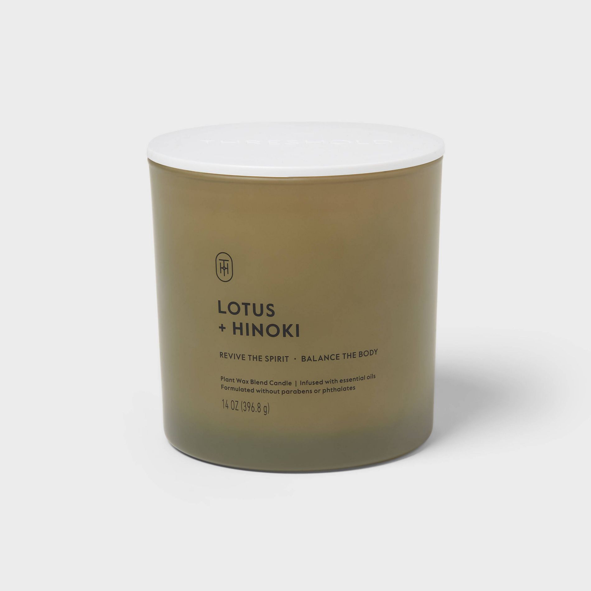 2 Wick Glass Lotus and Hinoki Jar Candle 14oz - Threshold™