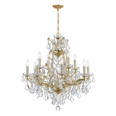Maria Theresa 13-Light Gold Crystal Chandelier