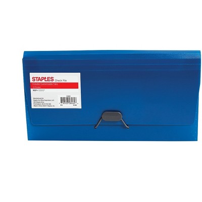 Staples 13-Pocket Plastic Check File Assorted Colors (51829) 51829/TR51829