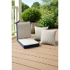 Home Fashions International 4pc Mini Ticking Stripe Pillow & Deluxe Outdoor Cushion Set Navy Stripes: Removable Polyester Covers, Zipper Closure - 3 of 3