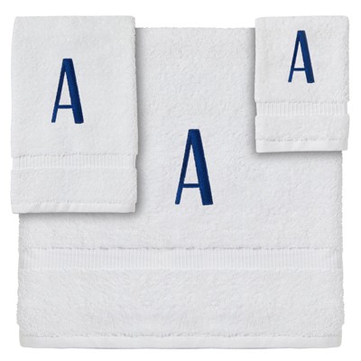 monogramed bath towel