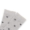 Anna-Kaci 3-Pack Women's Crew Socks with Allover Bow Embroidery and Ribbed Texture - 2 of 4