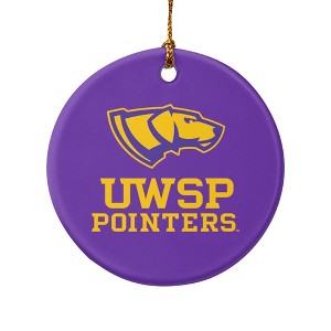 University of Wisconsin-Stevens Point Pointers Logo Porcelain Holiday Christmas Tree Ornament - 1 of 4